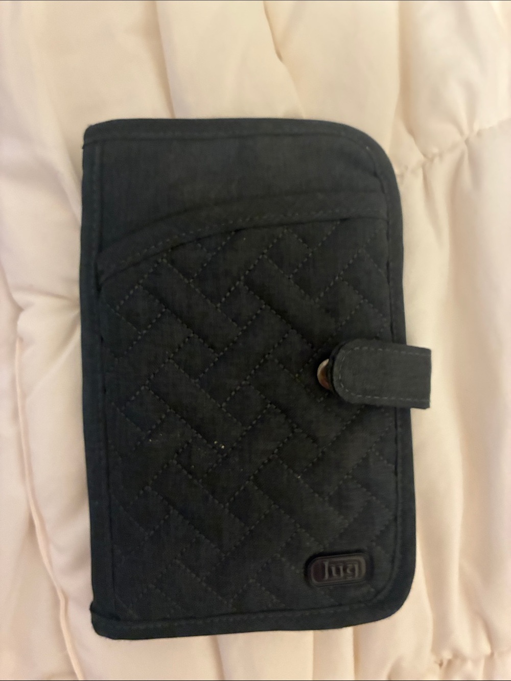 lug Black Quilted Card & Key Holder Organizer